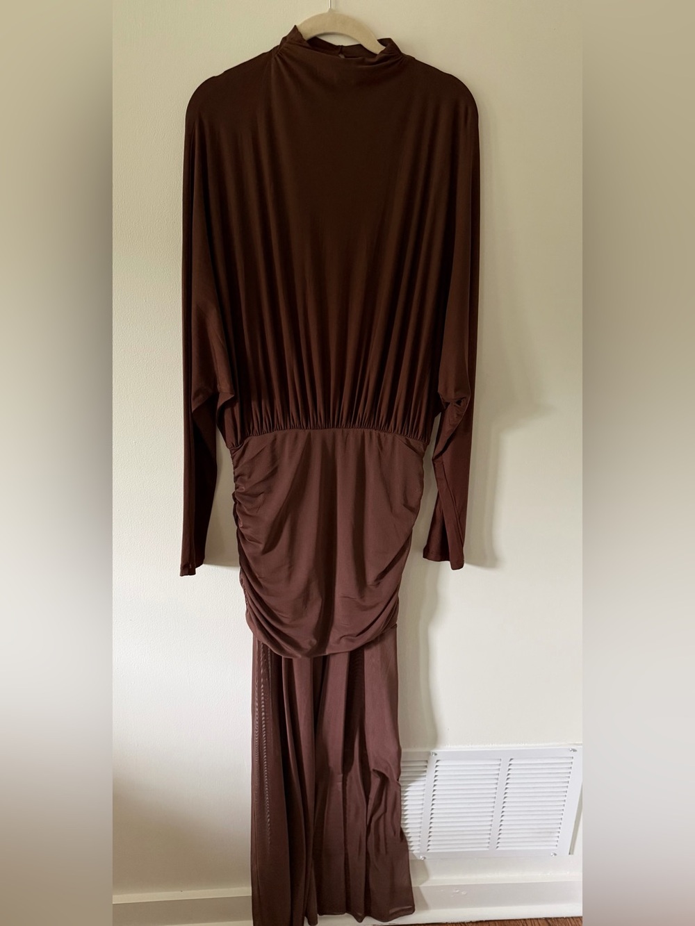 COMENSE Sheer Ruched Maxi Dress NWT Size Medium - Picture 2 of 4